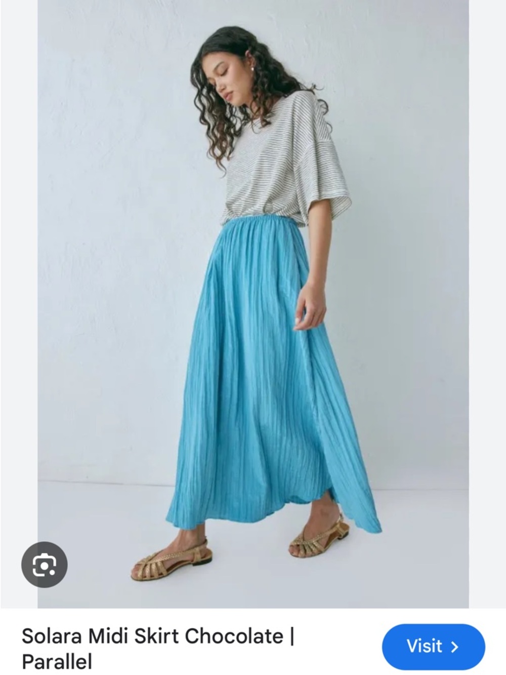 Solara Maxi Skirt Aqua - VRG Girl NWT